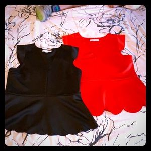 2 Preplum shirts (red&black) bundle 2 save!
